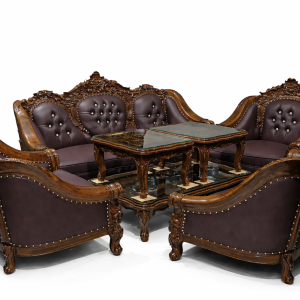 Kursi Tamu Jati Jepara Desain Istana Tufted Full Set | BRT6KT-001