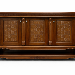 Buffet TV Kayu Jati Solid Ukir Geometris Jepara | BRT7BTV-015