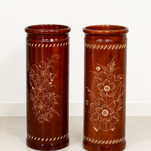 Vas Bunga Jati Jepara Motif Floral Elegan | IDD23VB-002
